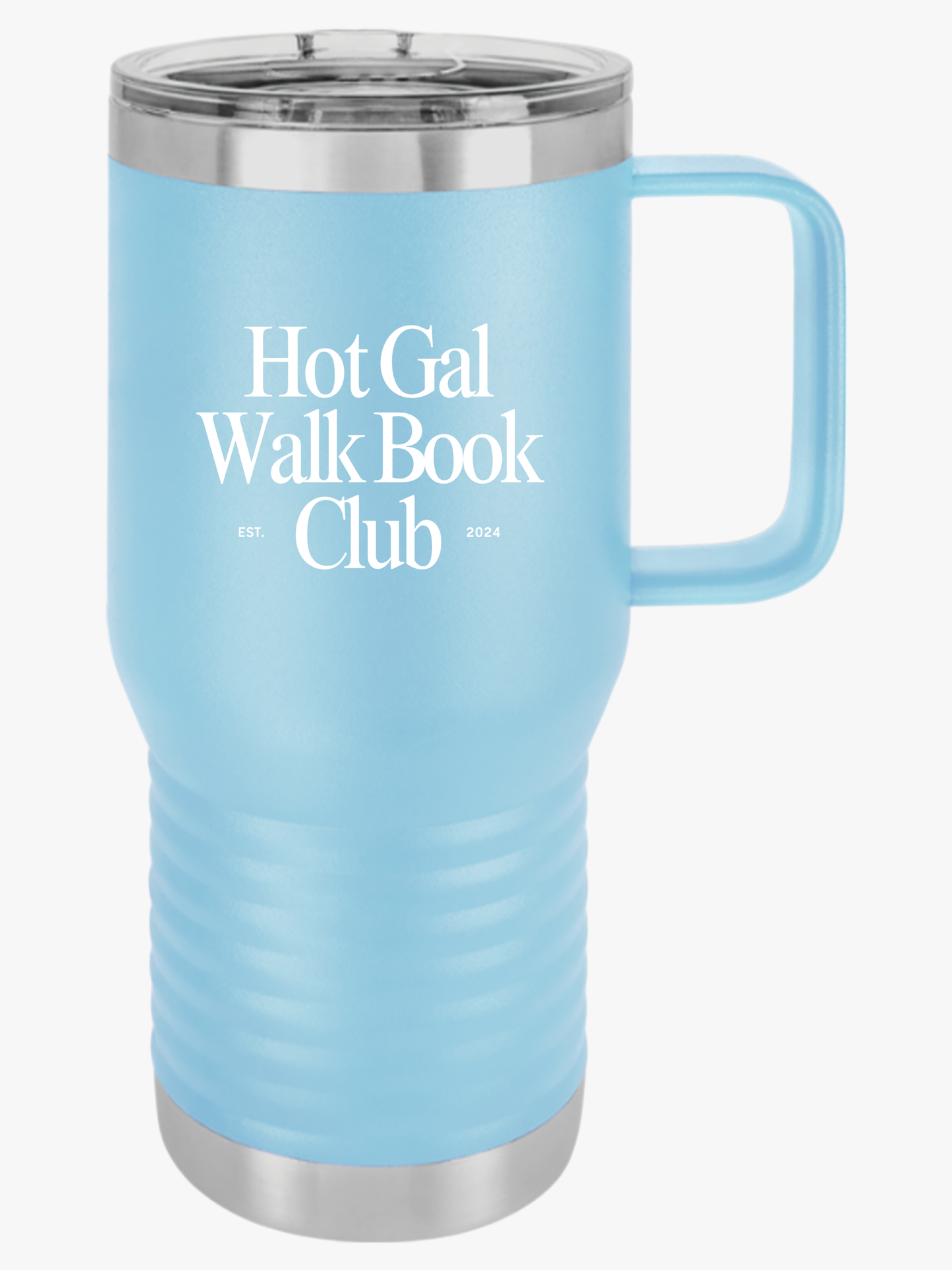 hot gal walk book club insulated travel mug