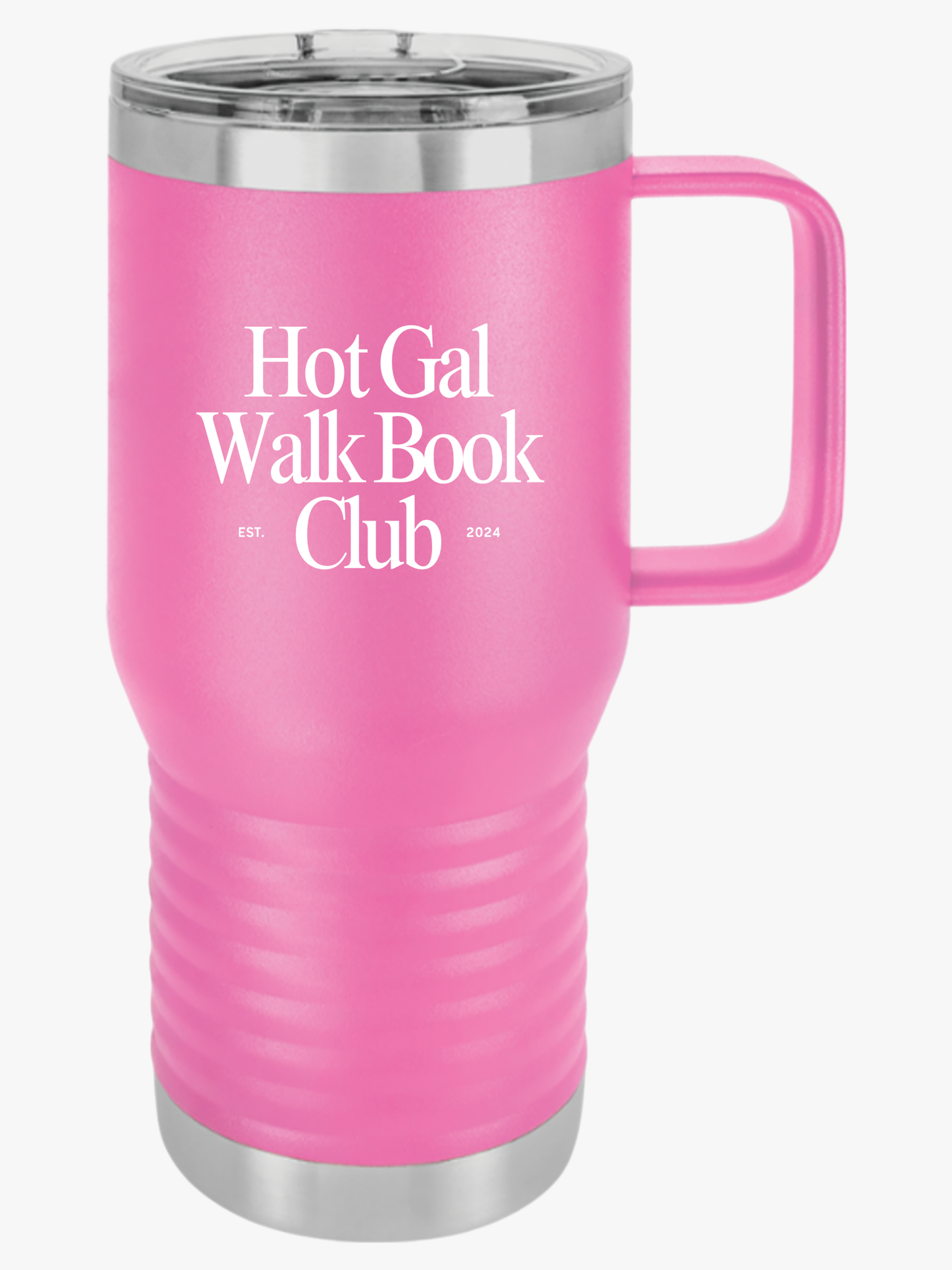hot gal walk book club insulated travel mug