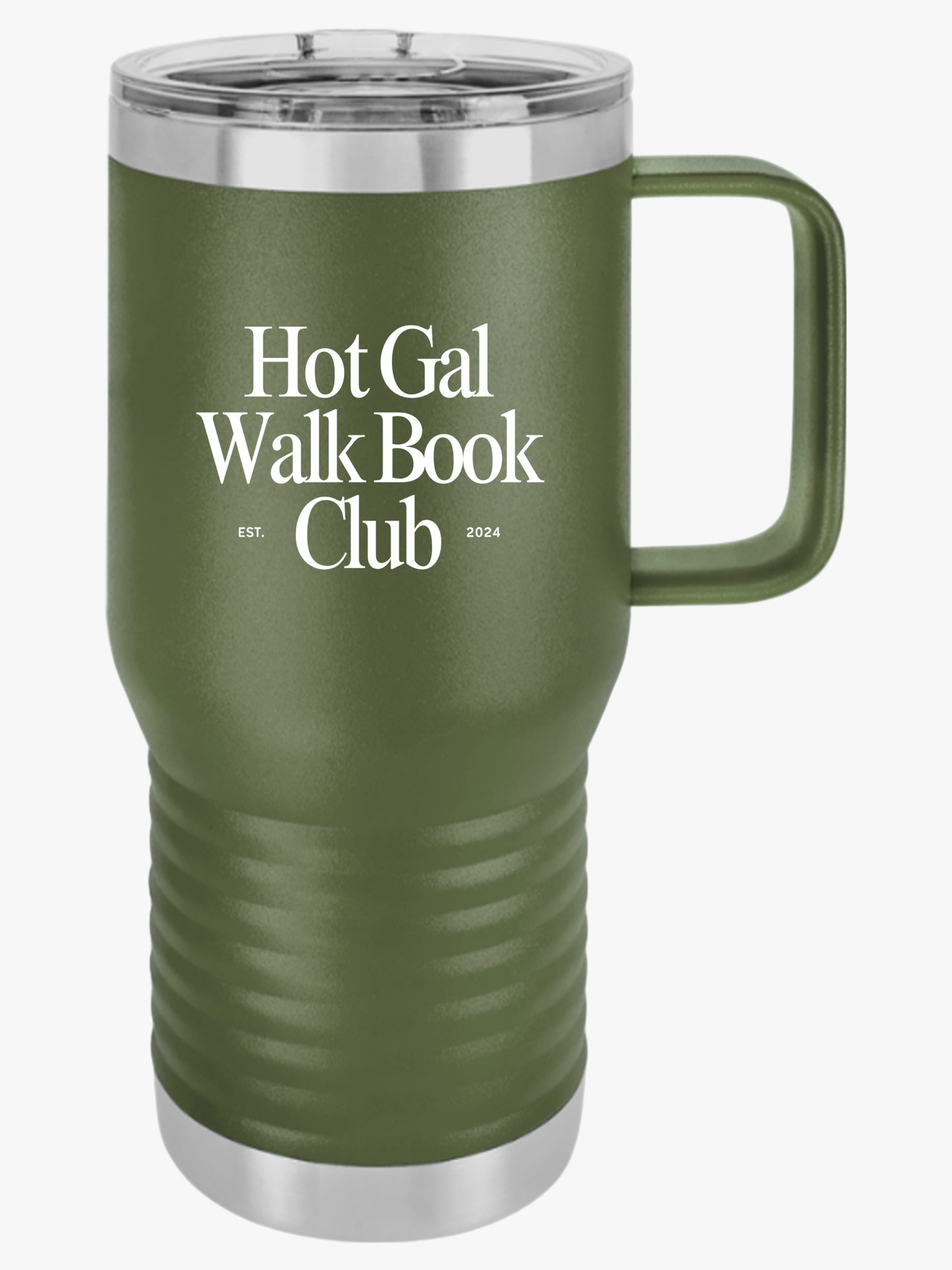 hot gal walk book club insulated travel mug