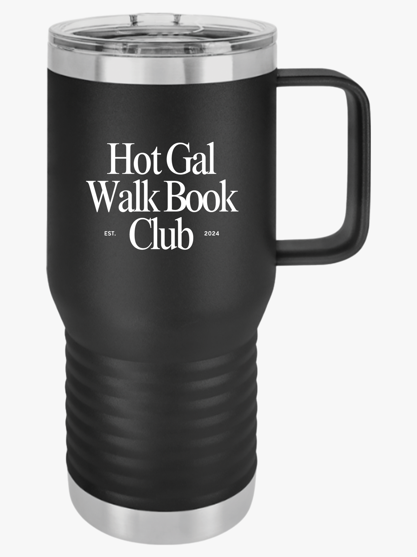 hot gal walk book club insulated travel mug
