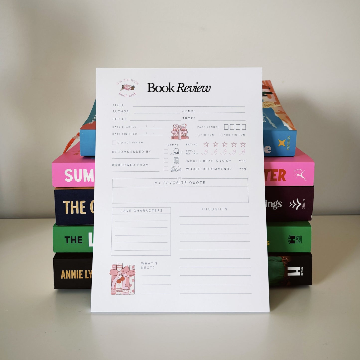 hot gals review books notepad