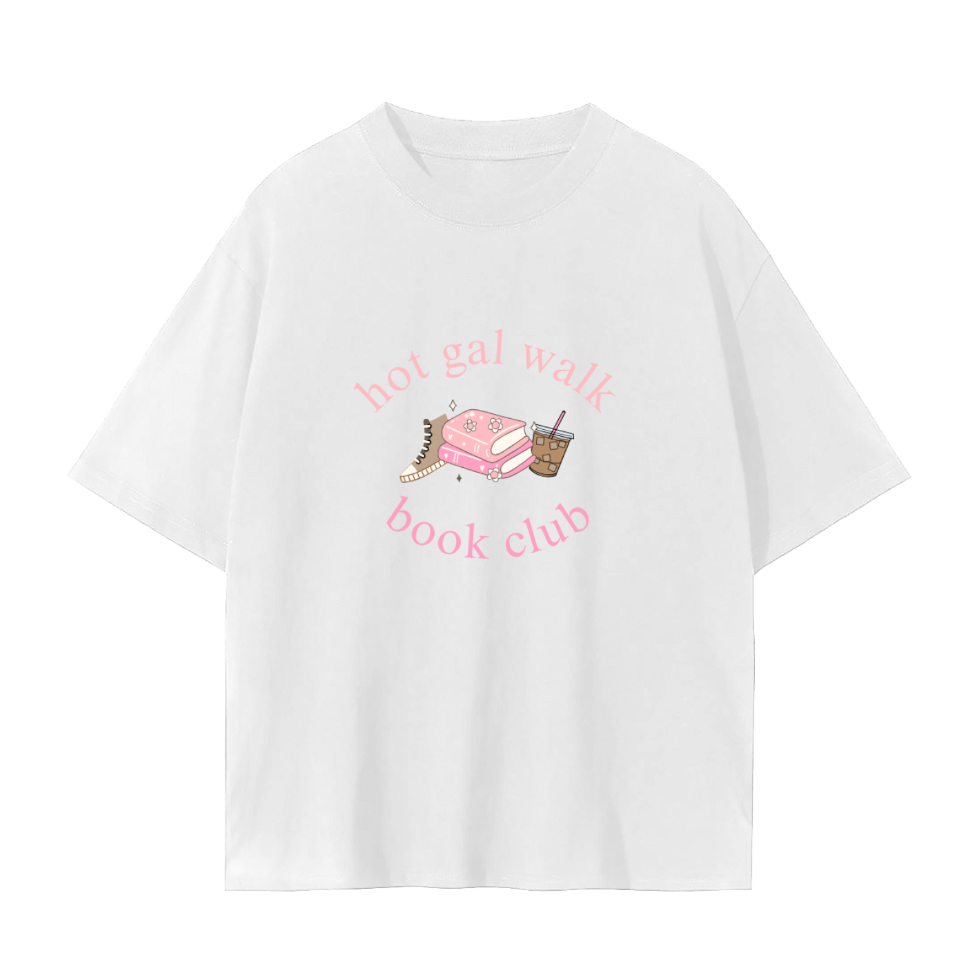 hot gal walk book club logo tee